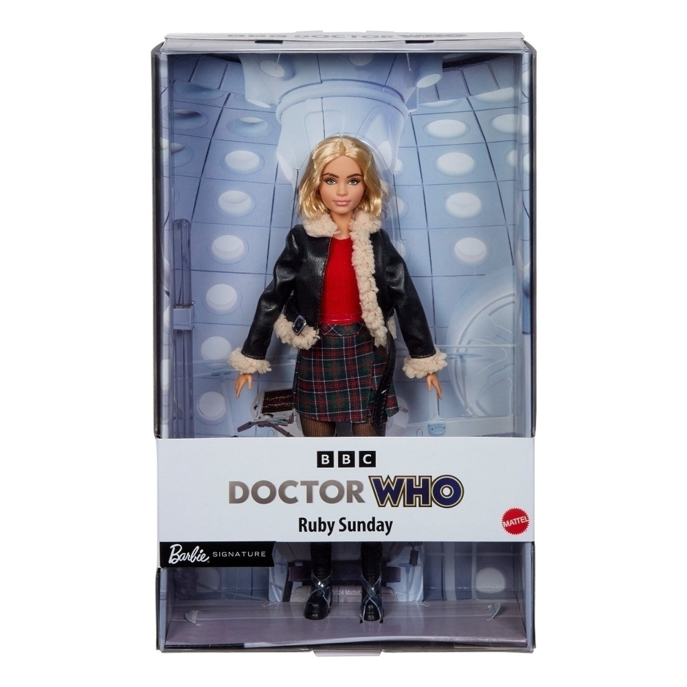 Doctor Who Ruby Sunday Barbie Doll Black Jacket Red Top Mattel NRFB NWT NIB